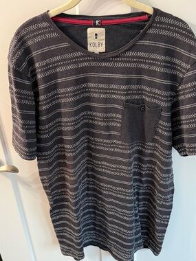 Kolby Men's Jacquard Stripe Pocket T-Shirt